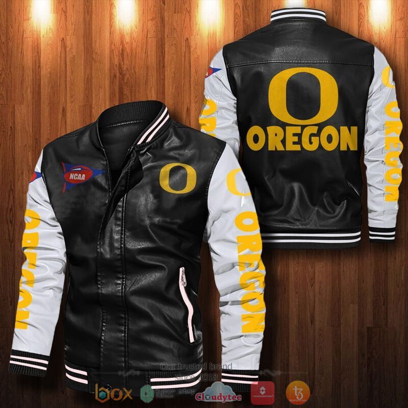 NCAA_Oregon_Ducks_Bomber_leather_jacket