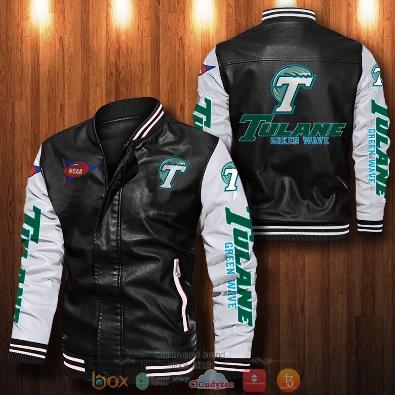 NCAA_Tulane_Green_Wave_Bomber_leather_jacket