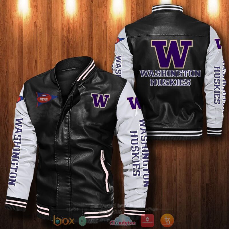 NCAA_Washington_Huskies_Bomber_leather_jacket