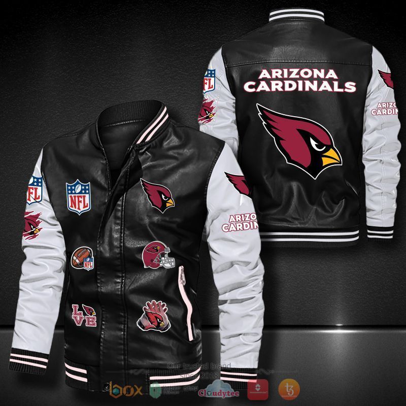 NFL_Arizona_Cardinals_logo_team_Bomber_leather_jacket