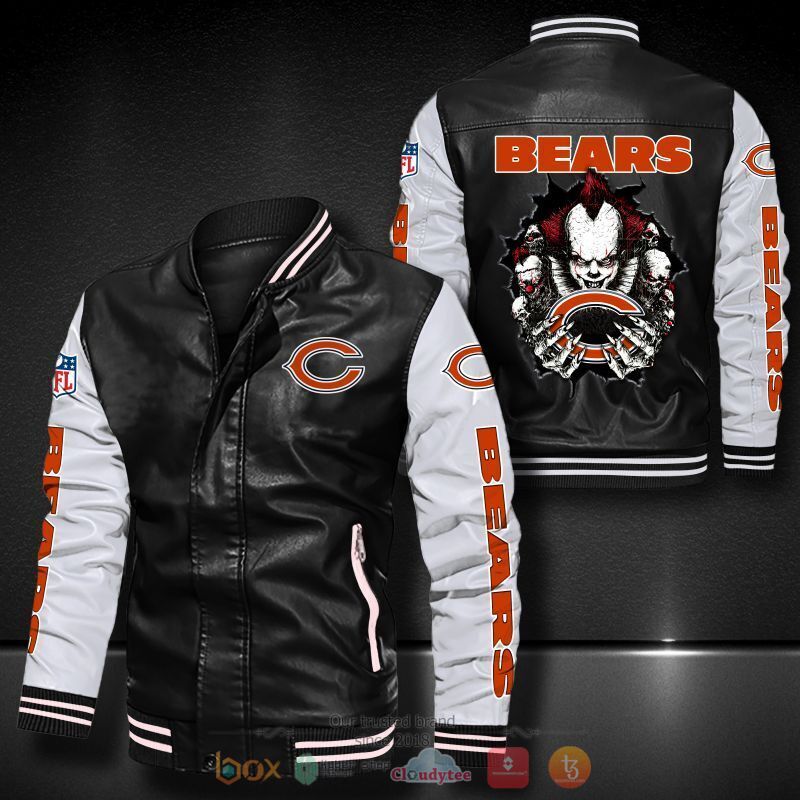 NFL_Chicago_Bears_IT_Pennywise_Bomber_leather_jacket