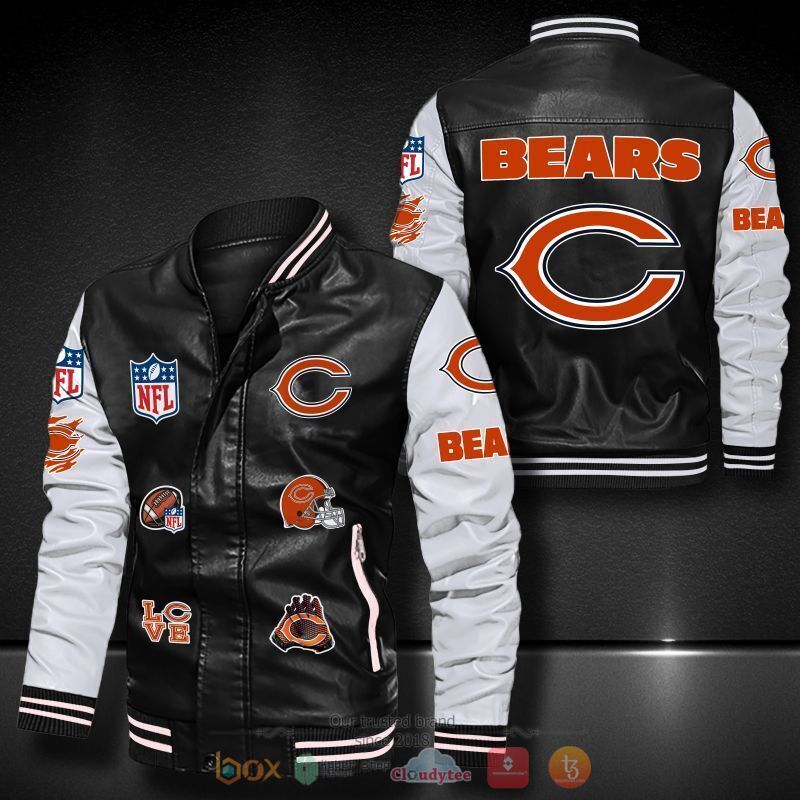 NFL_Chicago_Bears_logo_team_Bomber_leather_jacket