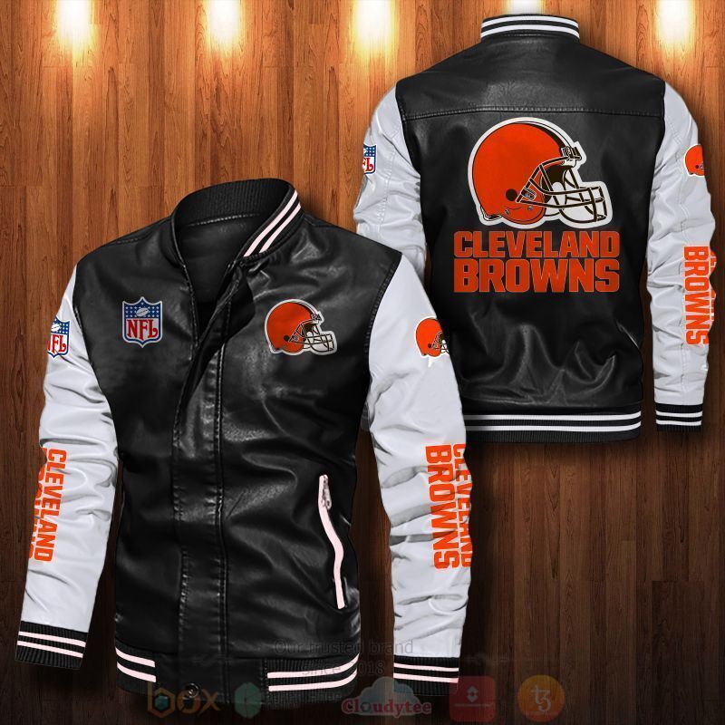 NFL_Cleveland_Browns_Bomber_Leather_Jacket