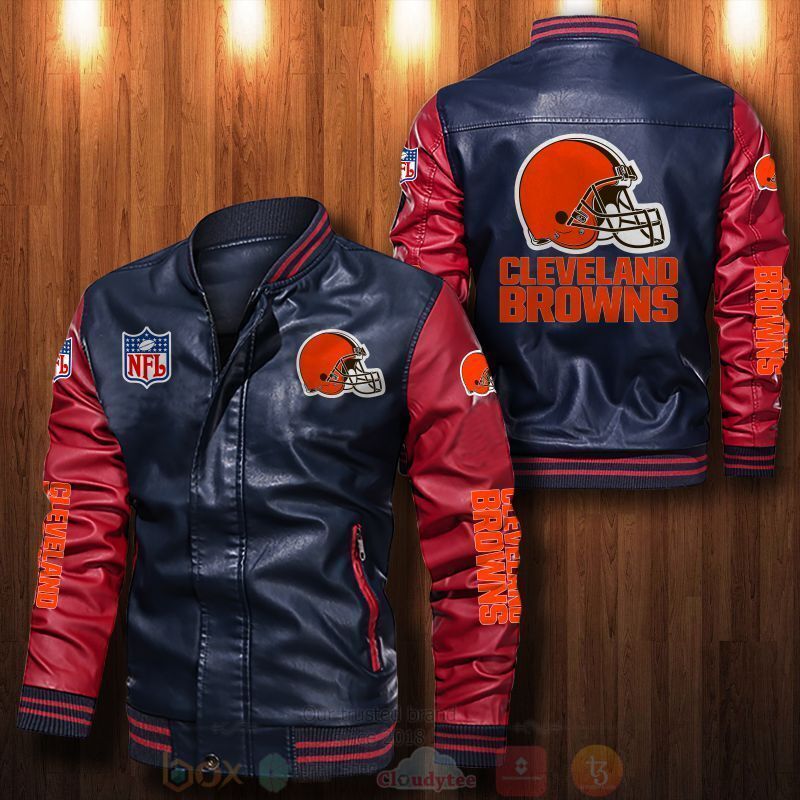 HOT NFL Cleveland Browns 2D Bomber Leather Jacket - Express your unique ...