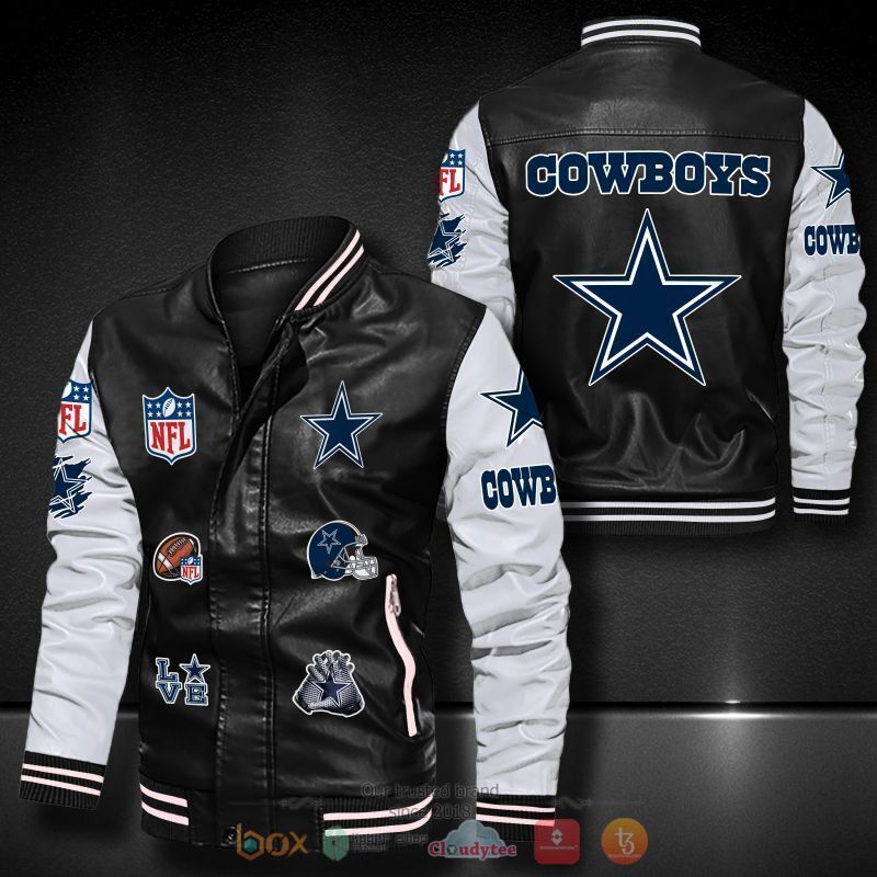 NFL_Dallas_Cowboys_logo_team_Bomber_leather_jacket