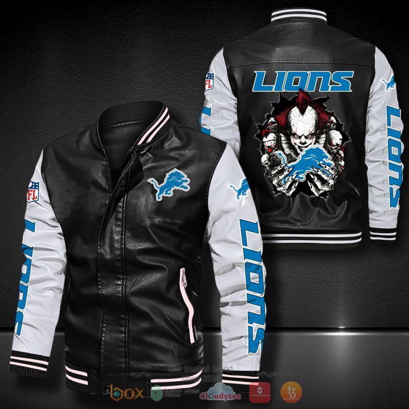NFL_Detroit_Lions_IT_Pennywise_Bomber_leather_jacket