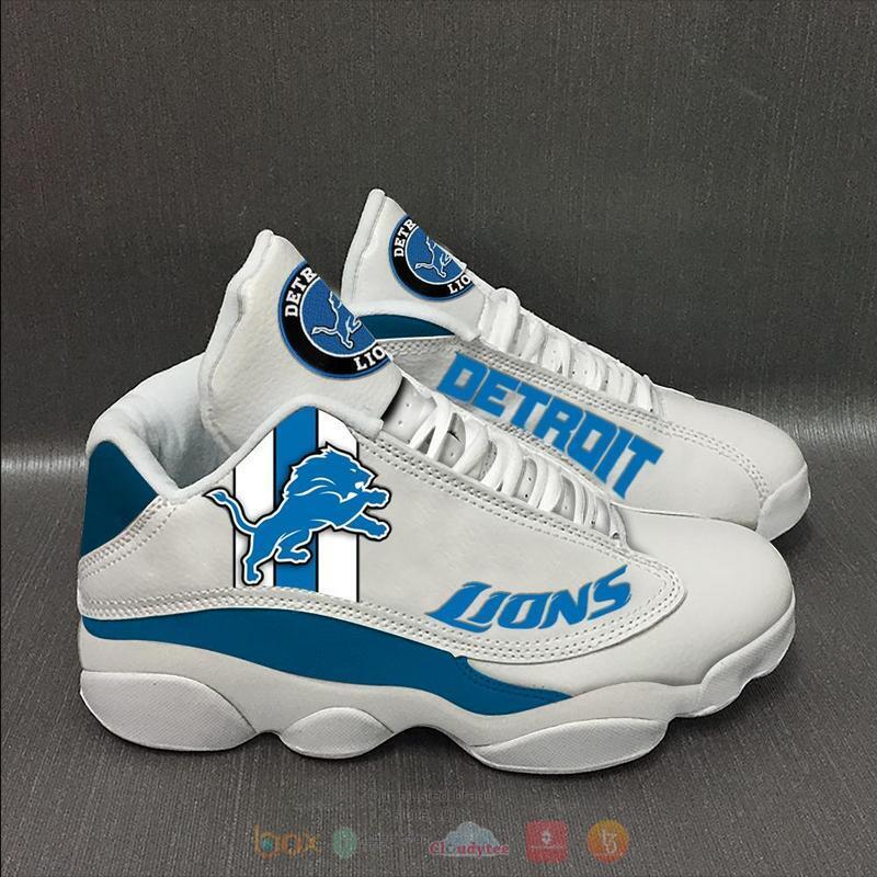 NFL_Detroit_Lions_White_Air_Jordan_13_Sneaker_shoes