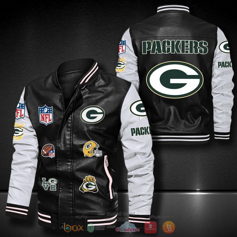 NFL_Green_Bay_Packers_logo_teams_Bomber_leather_jacket