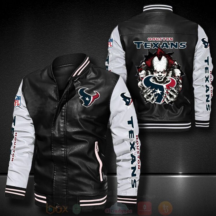 NFL_Houston_Texans_IT_Clown_Pennywise_Bomber_Leather_Jacket