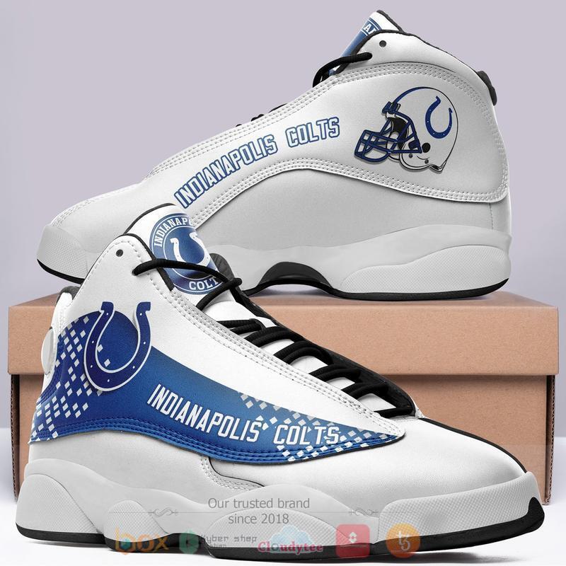 NFL_Indianapolis_Colts_Blue_White_Air_Jordan_13_Shoes