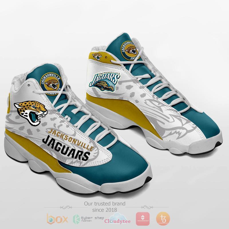 NFL_Jacksonville_Jaguars_Blue_White_Air_Jordan_13_Shoes