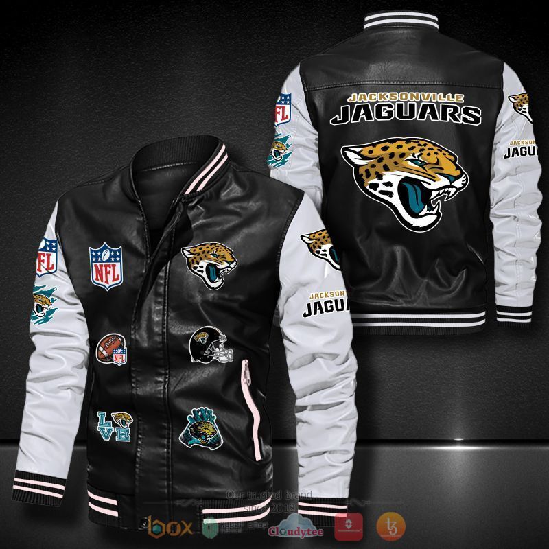 NFL_Jacksonville_Jaguars_logo_team_Bomber_leather_jacket