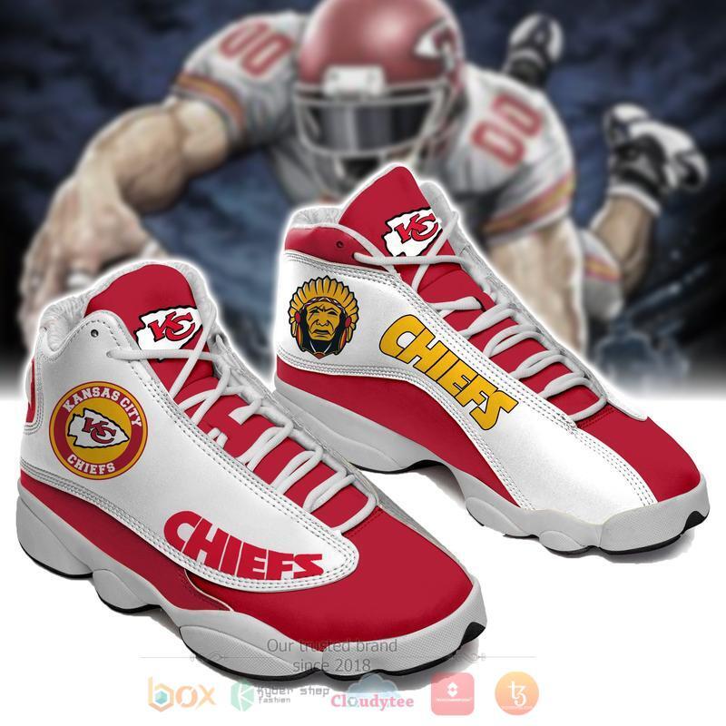 NFL_Kansas_City_Chiefs_Red_White_Air_Jordan_13_Shoes