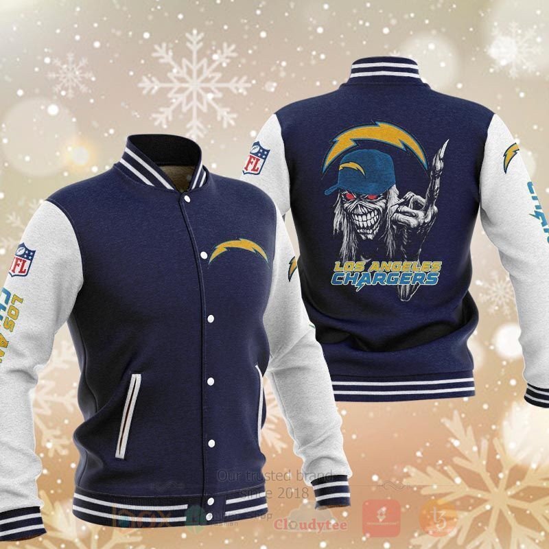 NFL_Los_Angeles_Chargers_Rugby_Team_Death_Skull_Baseball_Jacket_1