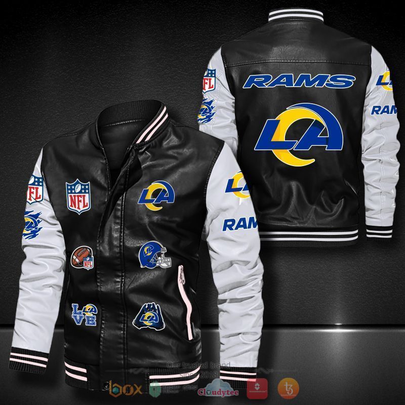 NFL_Los_Angeles_Rams_logo_team_Bomber_leather_jacket