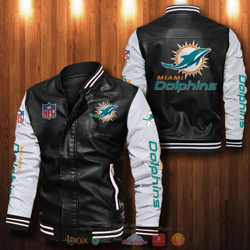 NFL_Miami_Dolphins_Bomber_leather_jacket
