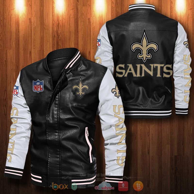 NFL_New_Orleans_Saints_Bomber_leather_jacket