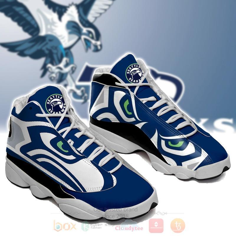 NFL_Seattle_Seahawks_Blue_Air_Jordan_13_Shoes