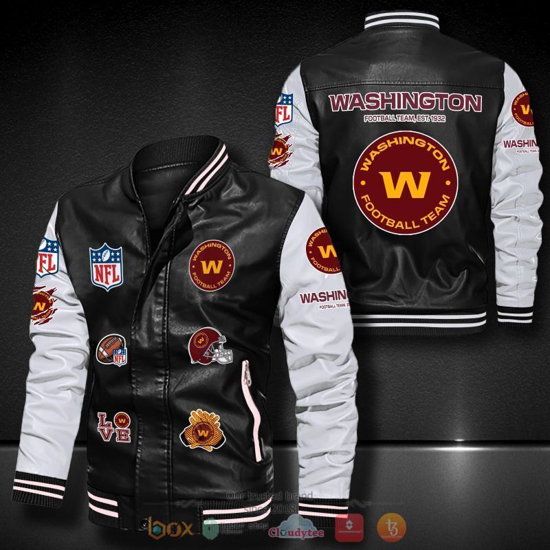 NFL_Washington_Football_Team_logo_Bomber_leather_jacket