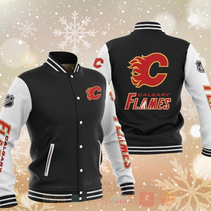 NHL_Calgary_Flames_Baseball_Jacket