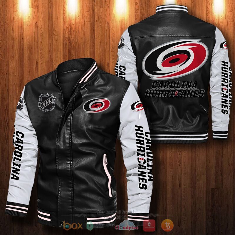 NHL_Carolina_Hurricanes_Bomber_leather_jacket