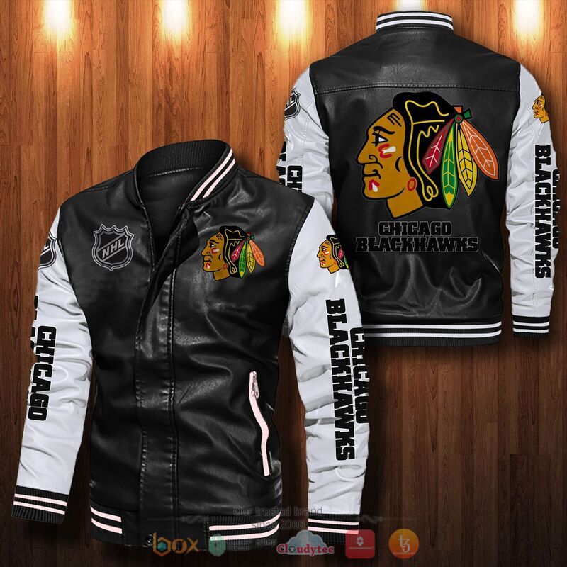 NHL_Chicago_Blackhawks_Bomber_leather_jacket