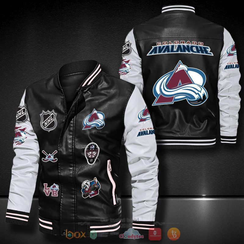 NHL_Colorado_Avalanche_logo_team_Bomber_leather_jacket