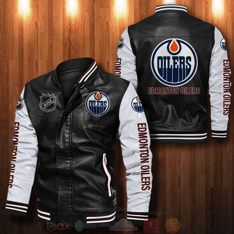 NHL_Edmonton_Oilers_Hockey_Team_Bomber_Leather_Jacket