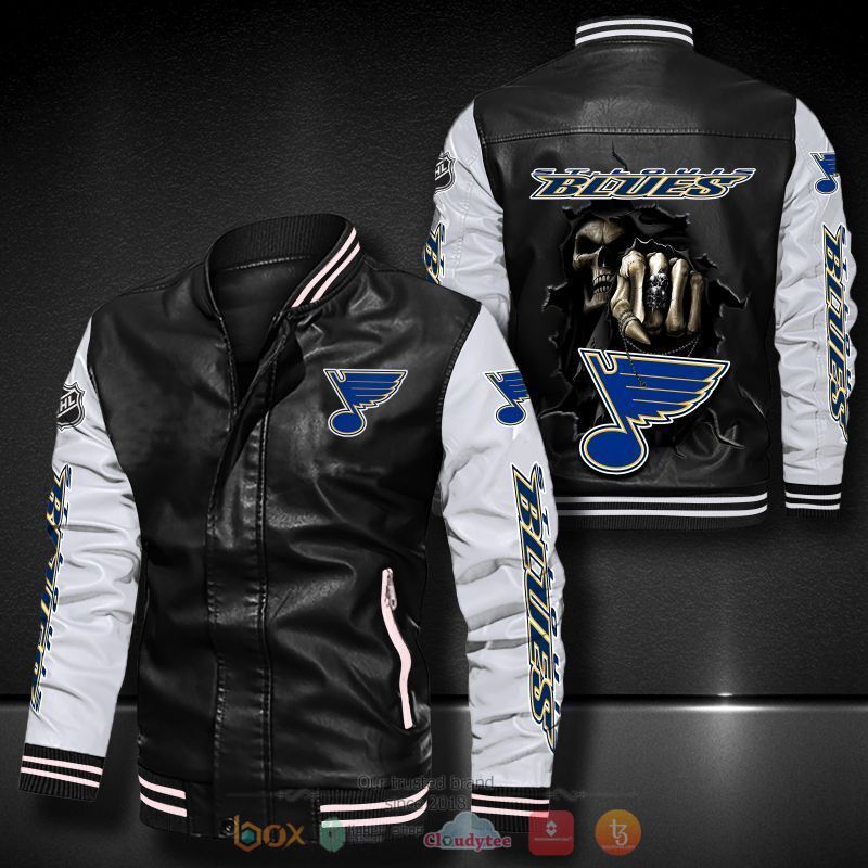 NHL_St_Louis_Blues_Death_God_Bomber_leather_jacket