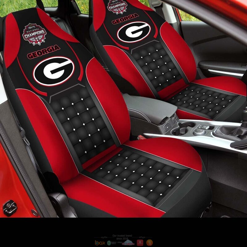 National_Champions_2021_Georgia_Bulldog_red_black_car_seat_cover