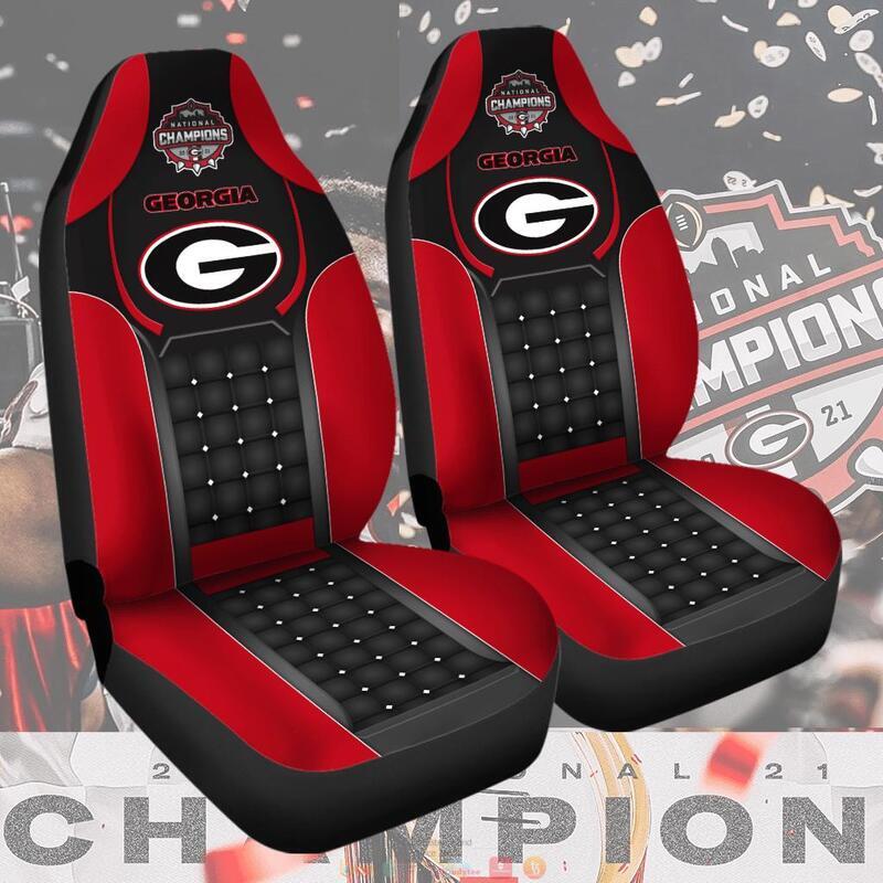 National_Champions_2021_Georgia_Bulldog_red_black_car_seat_cover_1