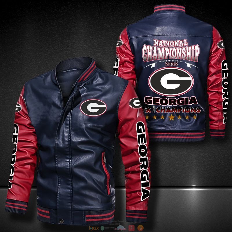 National_Championship_2022_Georgia_7x_Champions_Bomber_leather_jacket