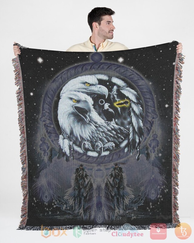 Native_American_Eagle_Dreamcatcher_Pattern_Blanket_1