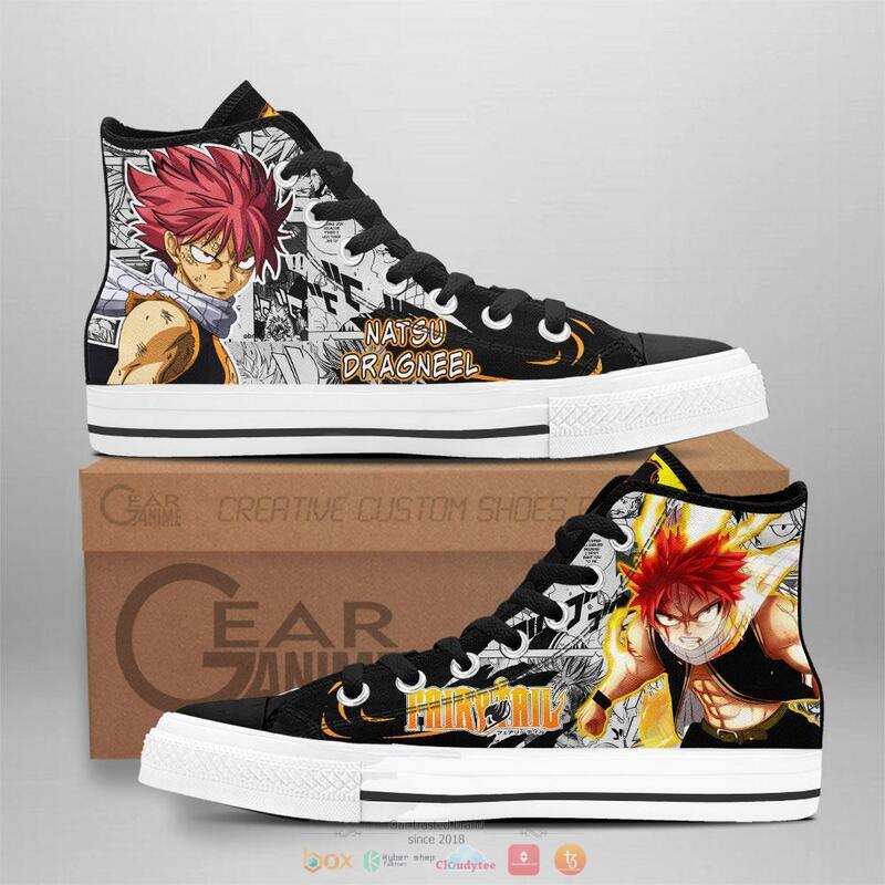 Natsu_Dragneel_Anime_Fairy_Tail_canvas_high_top_shoes