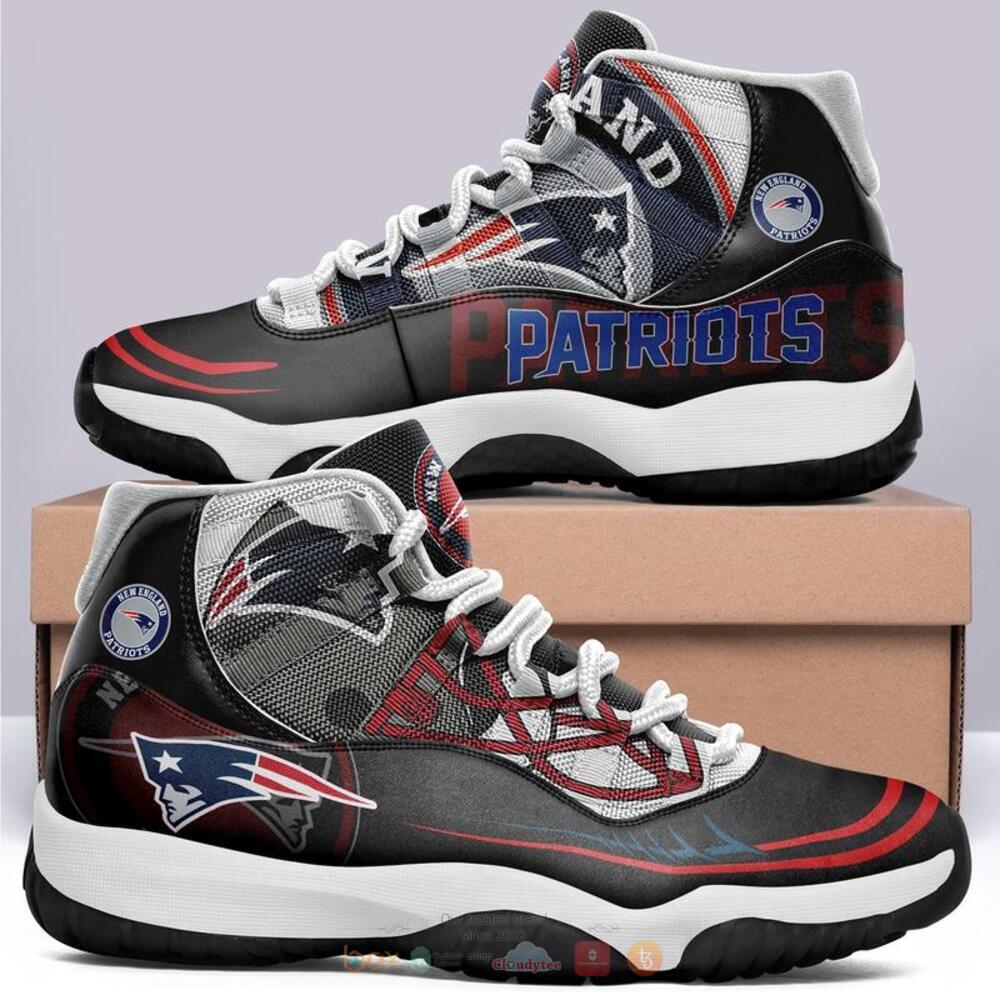 New_England_Patriots_black_Air_Jordan_11_shoes