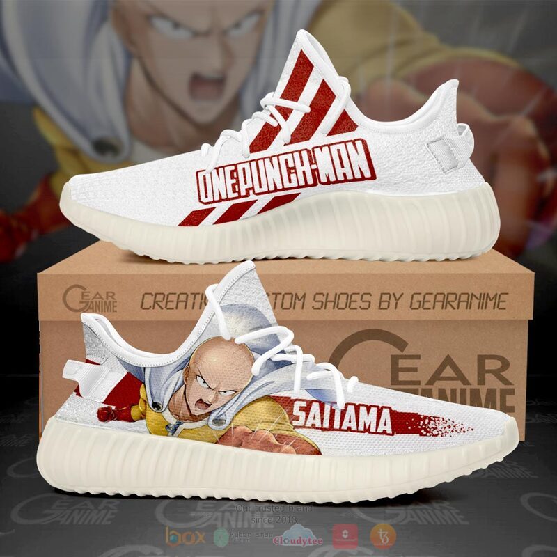 One_Punch_Man_Saitama_Red_Yeezy_Sneaker_shoes