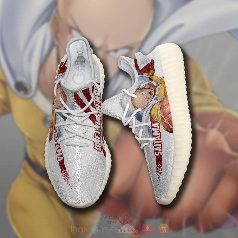 One_Punch_Man_Saitama_Red_Yeezy_Sneaker_shoes_1