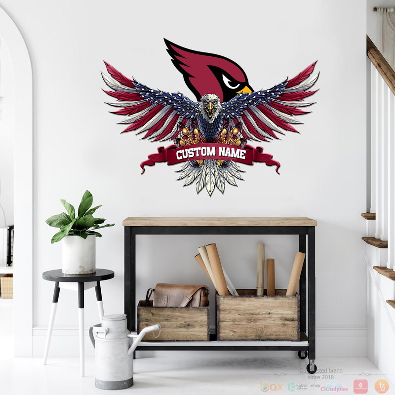 Personalized_Arizona_Cardinals_NFL_Eagle_American_Flag_Custom_Metal_Sign