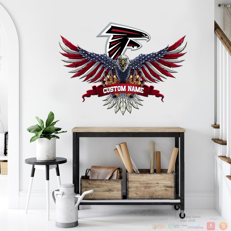 Personalized_Atlanta_Falcons_NFL_Eagle_American_Flag_Custom_Metal_Sign