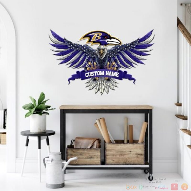 Personalized_Baltimore_Ravens_NFL_Eagle_American_Flag_Custom_Metal_Sign
