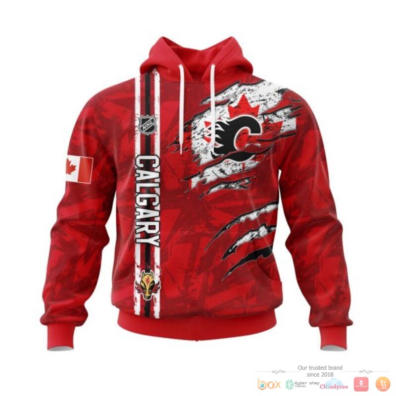 Personalized_Calgary_Flames_With_Canada_Flag_3d_shirt_hoodie