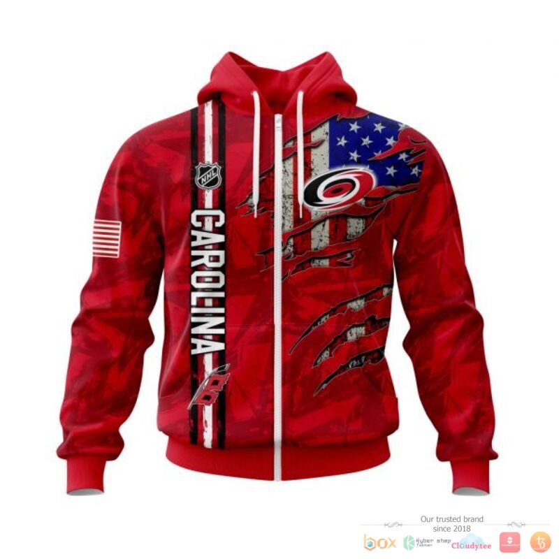 Personalized_Carolina_Hurricanes_With_American_Flag_3d_shirt_hoodie_1