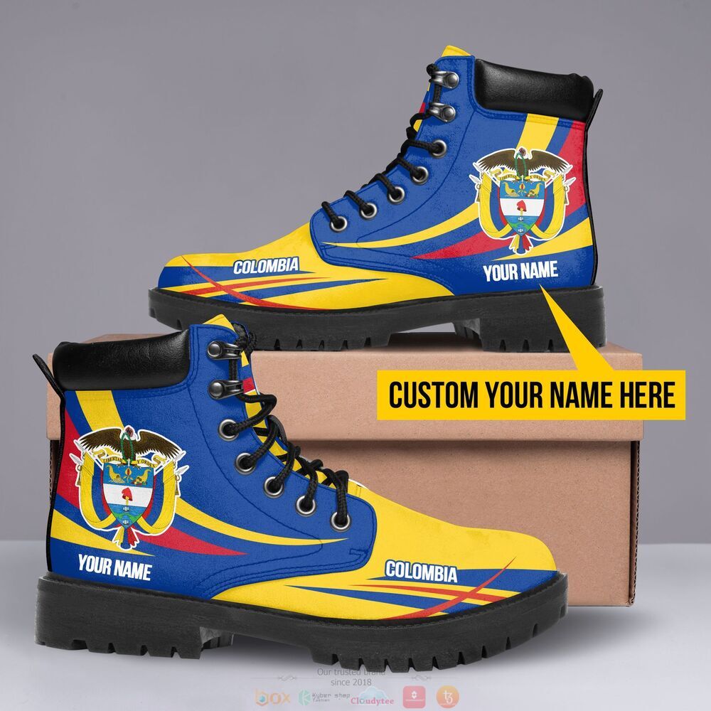 Personalized_Coat_of_arms_of_Colombia_custom_Timberland_boot