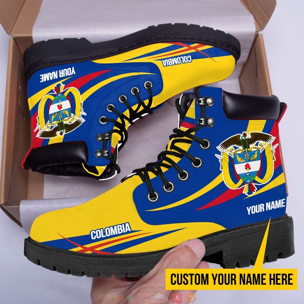 Personalized_Coat_of_arms_of_Colombia_custom_Timberland_boot_1