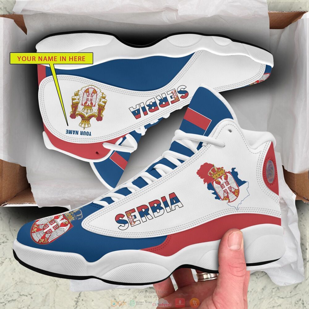 Personalized_Coat_of_arms_of_Serbia_custom_Air_Jordan_13_shoes