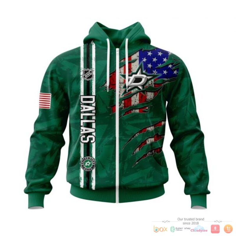 Personalized_Dallas_Stars_With_American_Flag_3d_shirt_hoodie_1