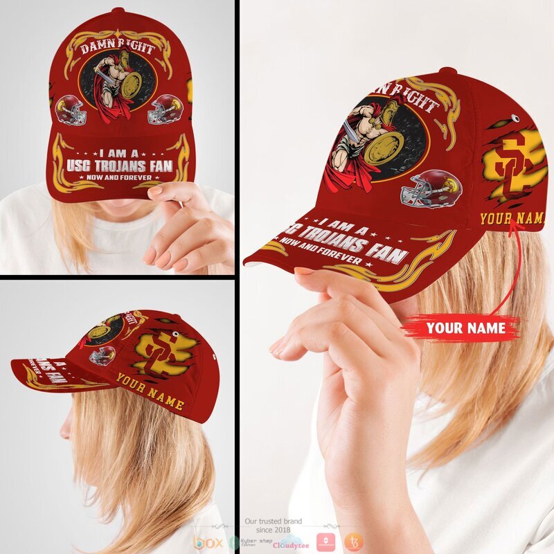 Personalized_Damn_Right_I_am_a_USC_Trojans_fan_now_and_forever_custom_cap_1
