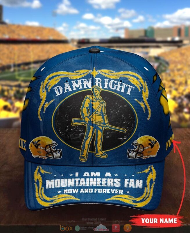 Personalized_Damn_Right_I_am_a_West_Virginia_Mountaineers_fan_now_and_forever_custom_cap