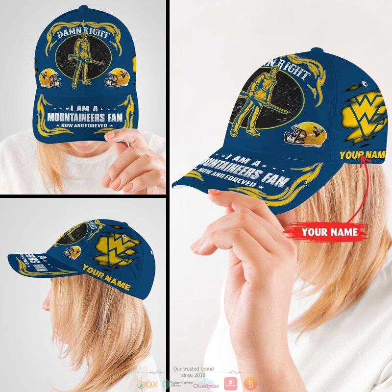 Personalized_Damn_Right_I_am_a_West_Virginia_Mountaineers_fan_now_and_forever_custom_cap_1