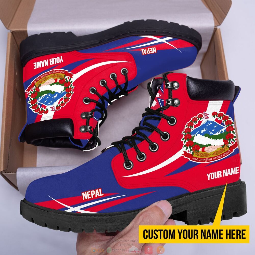 Personalized_Emblem_of_Nepal_custom_Timberland_boot